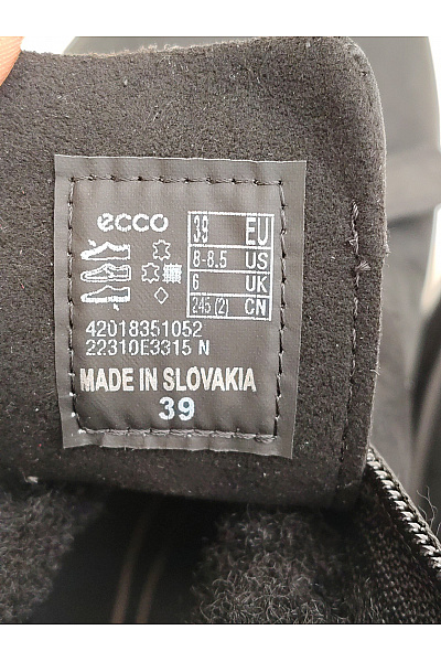 Ecco Černé kotníkové zimní boty na platformě se zipem Vel. EU 39 | ecco | obrázek 8