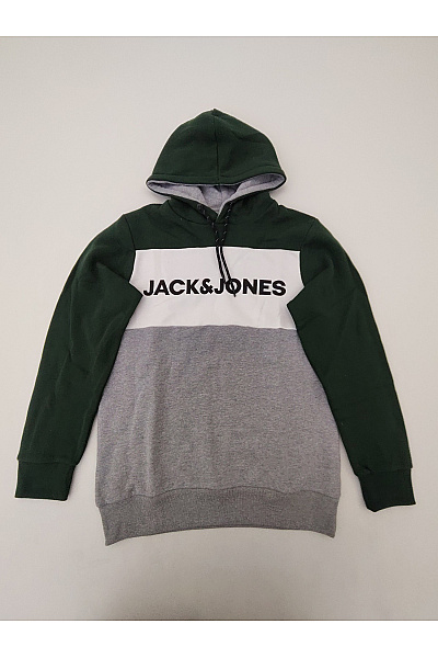 JACK & JONES Pánská tříbarevná mikina s kapucí přes hlavu | JACK & JONES | obrázek 2