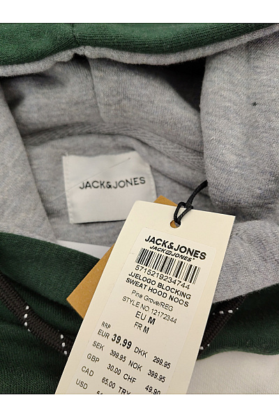 JACK & JONES Pánská tříbarevná mikina s kapucí přes hlavu | JACK & JONES | obrázek 7
