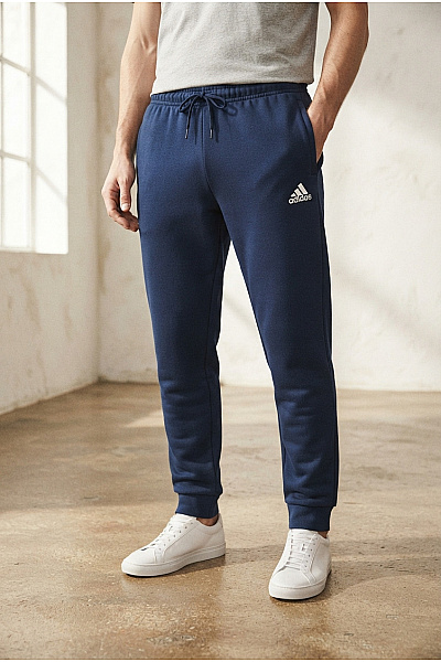 ADIDAS Pánské Bavlněné Tepláky Modré Sportovní Jogger Vel. US M