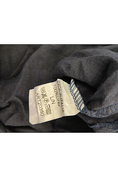 MADE IN ITALY Dámská lněná tuniková halenka s výstřihem do V a 3/4 rukávem Velikost XL | MADE IN ITALY | obrázek 6