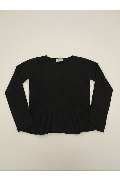 Cashmere Černý kašmírový pulovr s volánem Velikost S | Cashmere | obrázek 2