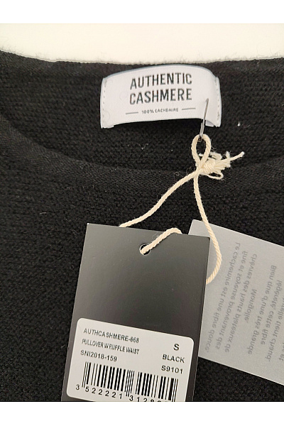 Cashmere Černý kašmírový pulovr s volánem Velikost S | Cashmere | obrázek 6