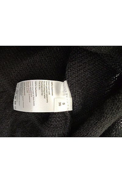 Cashmere Černý kašmírový pulovr s volánem Velikost S | Cashmere | obrázek 7