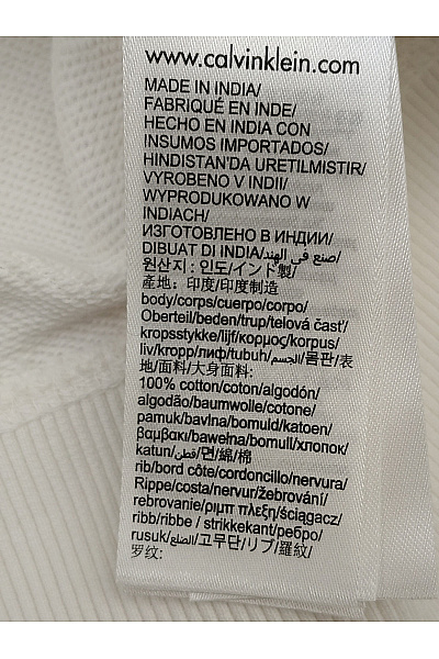 Calvin Klein Bílá bavlněná mikina s dlouhým rukávem a nápisem Vel. XL | Calvin Klein | obrázek 5