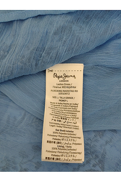 Pepe Jeans Modré květované mini šaty s volány Vel. L | Pepe Jeans | obrázek 5