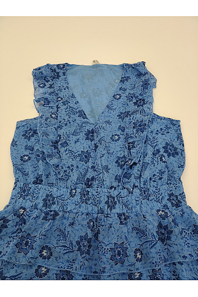 Pepe Jeans Modré květované mini šaty s volány Vel. L | Pepe Jeans | obrázek 6