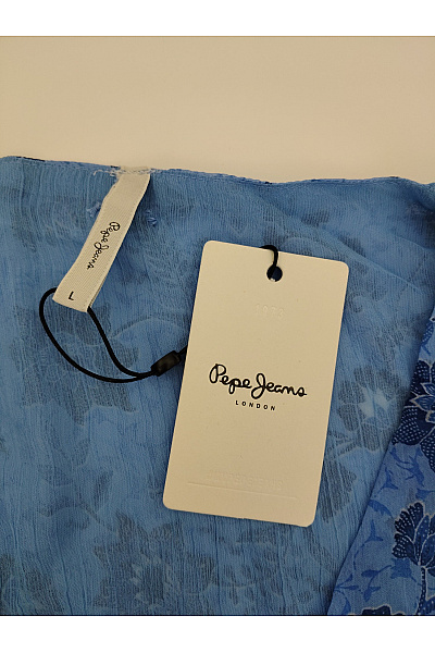 Pepe Jeans Modré květované mini šaty s volány Vel. L | Pepe Jeans | obrázek 7