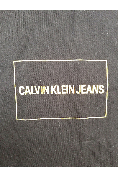 Calvin Klein Černé bavlněné tričko s krátkým rukávem a nápisem | Calvin Klein | obrázek 4