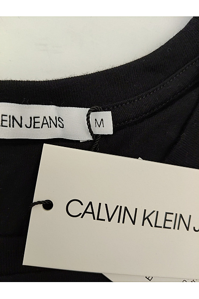 Calvin Klein Černé bavlněné tričko s krátkým rukávem a nápisem | Calvin Klein | obrázek 6