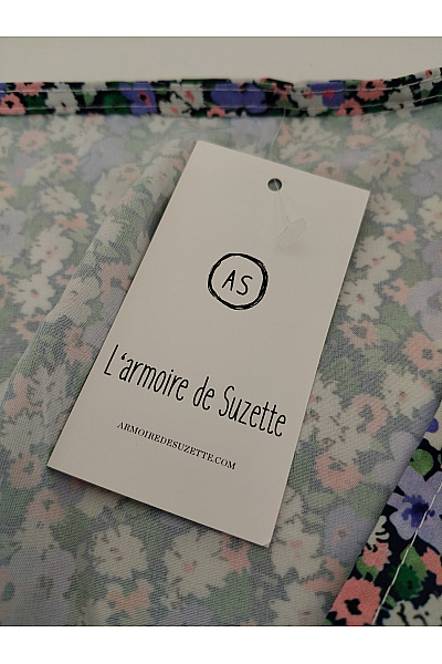 L'armoire de suzette Bavlněné květované letní šaty bez rukávů s páskem Velikost M | l'armoire de suzette | obrázek 5