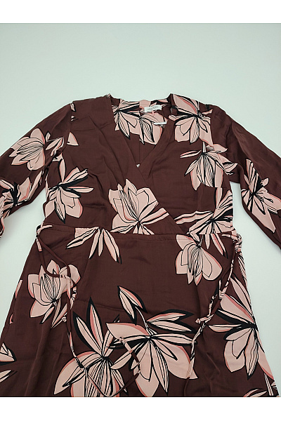 GERRY WEBER Hnědé květované zavinovací midi šaty s rukávem Velikost DE 38 | GERRY WEBER | obrázek 5