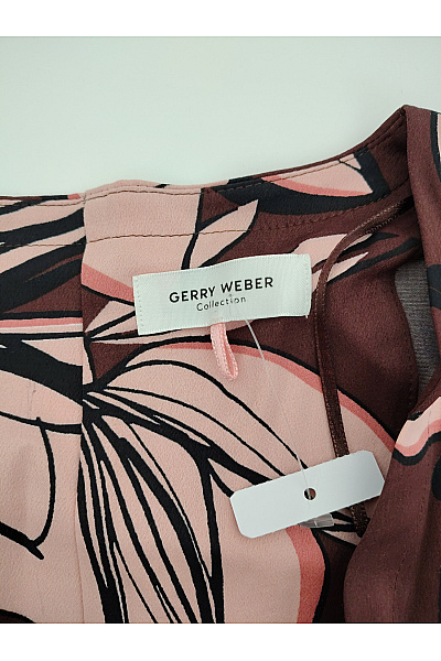 GERRY WEBER Hnědé květované zavinovací midi šaty s rukávem Velikost DE 38 | GERRY WEBER | obrázek 6