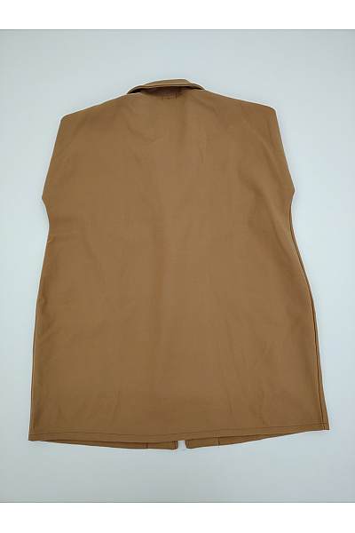 Hnědý dámský oversized kabát podzimní elegantní Velikost XXL | Unimoda | obrázek 7