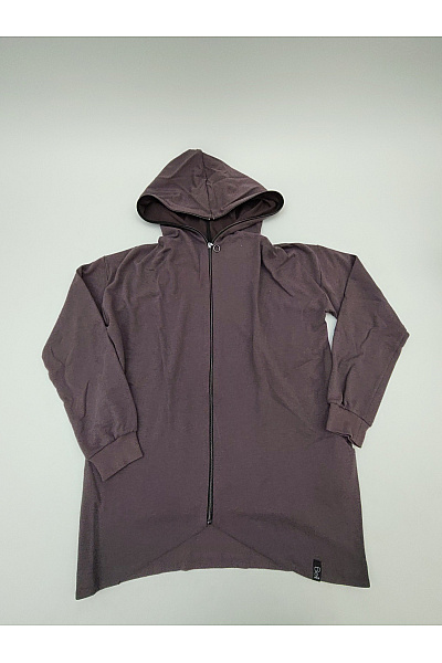 Be wear Dámská hnědá mikina na zip s kapucí a prodlouženým střihem Velikost L/XL | Be wear | obrázek 2