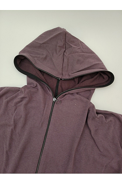 Be wear Dámská hnědá mikina na zip s kapucí a prodlouženým střihem Velikost L/XL | Be wear | obrázek 4