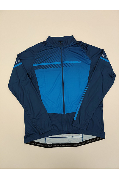 ENDURANCE Modré pánské sportovní cyklistické tričko s dlouhým rukávem a zipem Vel. 2XL | ENDURANCE | obrázek 2