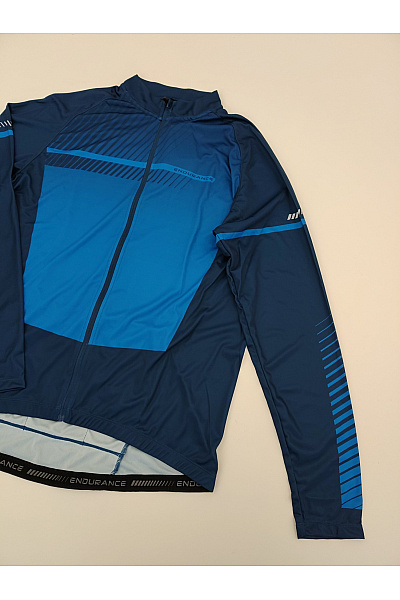 ENDURANCE Modré pánské sportovní cyklistické tričko s dlouhým rukávem a zipem Vel. 2XL | ENDURANCE | obrázek 4