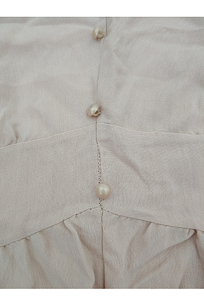 La Petite Parisienne Béžové midi košilové šaty propínací elegantní letní Vel. M | La Petite Parisienne | obrázek 6