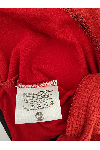 MAUL SPORTS Červená sportovní funkční mikina na zip Velikost 40 | MAUL SPORTS | obrázek 6