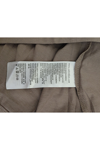 Calvin Klein Dámské bavlněné tričko s krátkým rukávem a nápisem hnědé Velikost S | Calvin Klein | obrázek 4