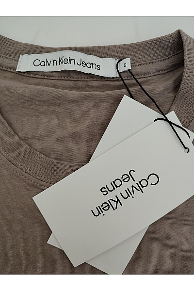 Calvin Klein Dámské bavlněné tričko s krátkým rukávem a nápisem hnědé Velikost S | Calvin Klein | obrázek 5