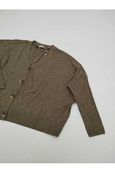 S.OLIVER Dámský khaki pletený kardigan do véčka oversized Vel. L | s.OLIVER | obrázek 3