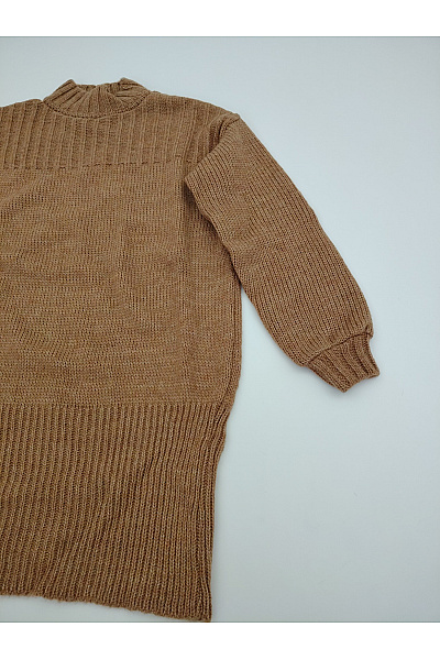 Makadamia Hnědý pletený dámský rolák oversized Vel. XL | Makadamia | obrázek 3