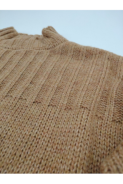 Makadamia Hnědý pletený dámský rolák oversized Vel. XL | Makadamia | obrázek 4