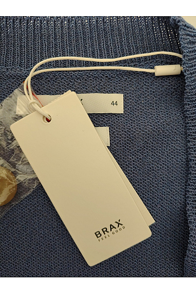 BRAX Modrý pletený kardigan do véčka s knoflíky Vel. DE 44 | BRAX | obrázek 6