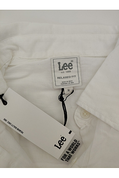 Lee Bílá bavlněná košile s dlouhým rukávem oversized Velikost M | Lee  | obrázek 5