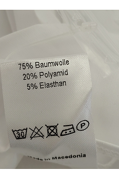 By Mi Bílá bavlněná halenka s dlouhým rukávem a mašlí Vel. DE 34 | by Mi | obrázek 5