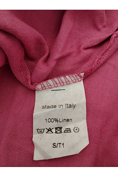 Růžové lněné šaty do áčka s kapsami na ramínka | Unimoda | obrázek 7