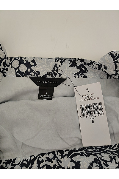 Club Monaco Černobílé letní maxi šaty na ramínka s páskem Vel. 6 | Club Monaco | obrázek 6