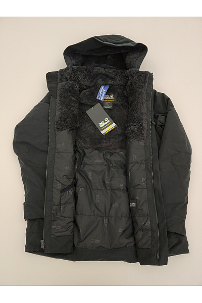 Jack Wolfskin Černé zimní outdoorová bunda s kapucí Velikost EU M | Jack Wolfskin | obrázek 9