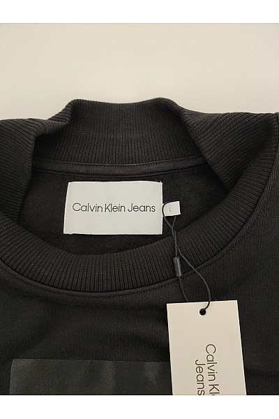 Calvin Klein Černé bavlněné mikinové šaty s dlouhým rukávem se stojáčkem Vel. L | Calvin Klein | obrázek 5