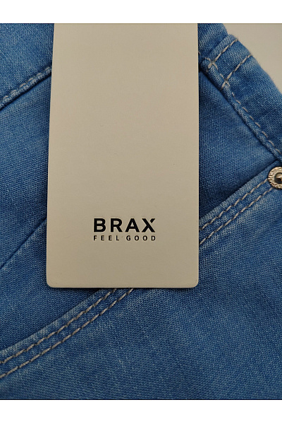 BRAX Dámské bavlněné modré džíny s vysokým pasem a rozparkem Vel. DE 44 | BRAX | obrázek 6