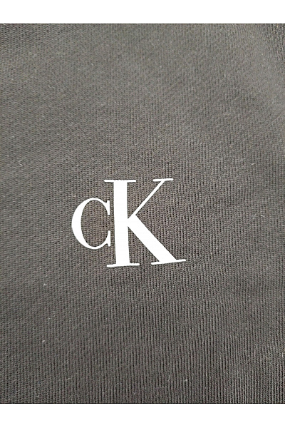 Calvin Klein Pánská černobílá bavlněná mikina s kapucí a klokaní kapsou | Calvin Klein | obrázek 3