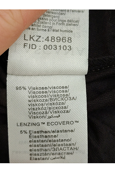 Lasca Černé dámské basic tričko s krátkým rukávem a výstřihem na zádech Velikost EU 40/42 | Lasca | obrázek 7
