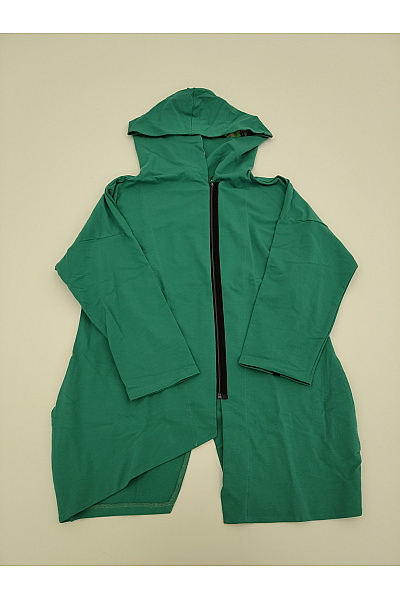 Be wear Dámská zelená bavlněná mikina s kapucí a zipem Velikost 2XL/3XL | Be wear | obrázek 2