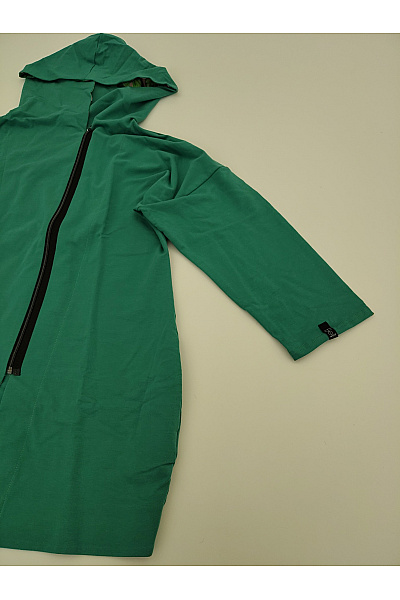 Be wear Dámská zelená bavlněná mikina s kapucí a zipem Velikost 2XL/3XL | Be wear | obrázek 3