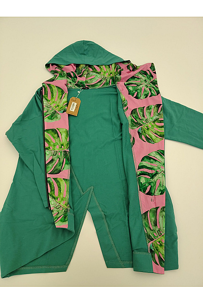 Be wear Dámská zelená bavlněná mikina s kapucí a zipem Velikost 2XL/3XL | Be wear | obrázek 6