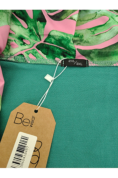 Be wear Dámská zelená bavlněná mikina s kapucí a zipem Velikost 2XL/3XL | Be wear | obrázek 7