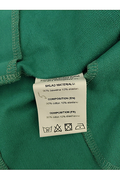 Be wear Dámská zelená bavlněná mikina s kapucí a zipem Velikost 2XL/3XL | Be wear | obrázek 8