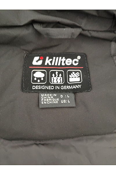 Killtec Černá prošívaná zimní bunda s kapucí se zipem Velikost US L | killtec | obrázek 7