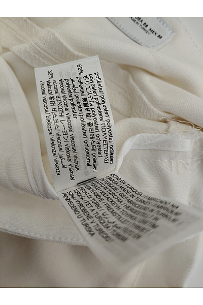 Bershka Bílé široké kalhoty s vysokým pasem Velikost EU 40 | Bershka | obrázek 3