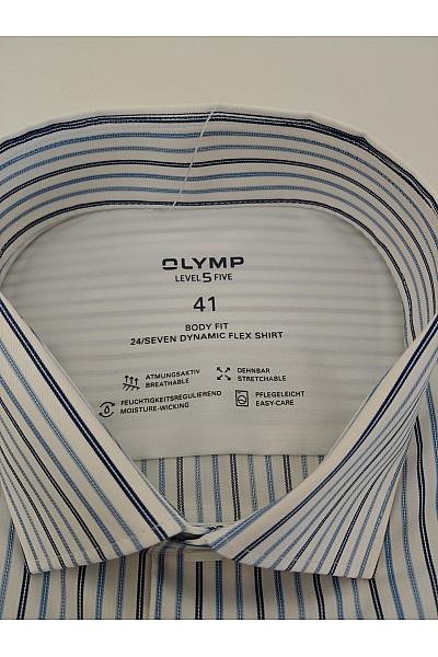 OLYMP Pánská pruhovaná košile s krátkým rukávem lyocellová business | OLYMP | obrázek 7