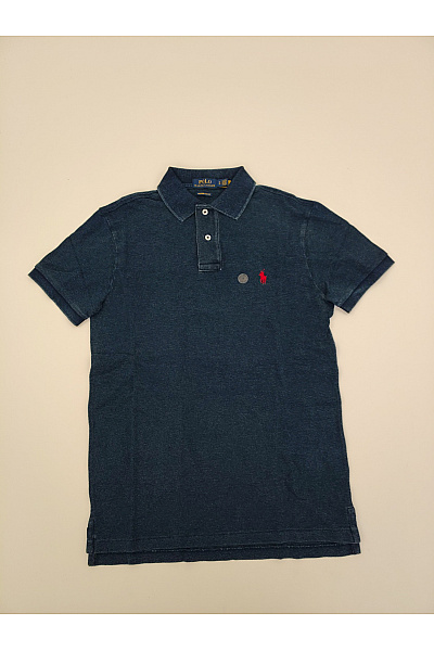 Ralph Lauren Pánské modré bavlněné polo tričko s krátkým rukávem a výšivkou Velikost US S | Ralph Lauren | obrázek 2