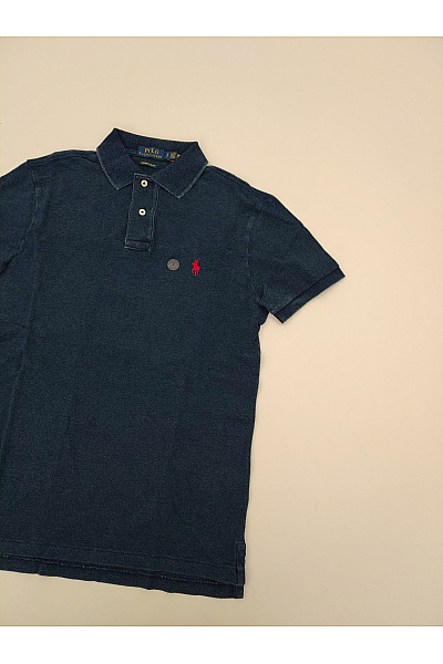 Ralph Lauren Pánské modré bavlněné polo tričko s krátkým rukávem a výšivkou Velikost US S | Ralph Lauren | obrázek 3