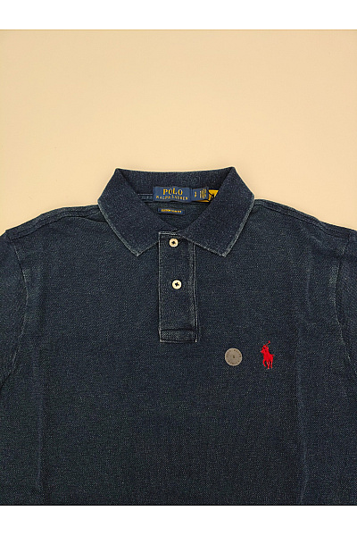 Ralph Lauren Pánské modré bavlněné polo tričko s krátkým rukávem a výšivkou Velikost US S | Ralph Lauren | obrázek 4